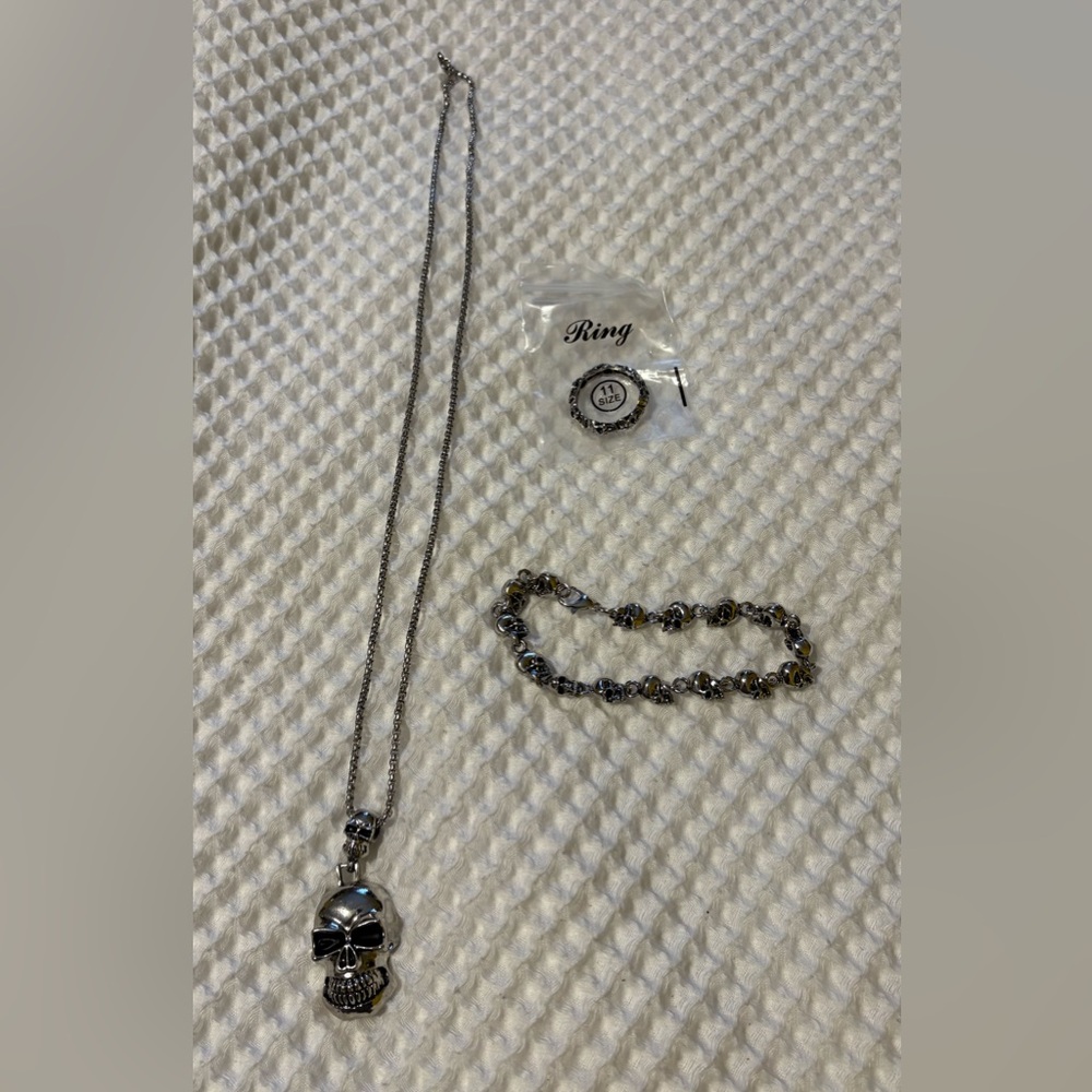 COSTUME Skull Jewelry Set